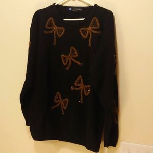 Beautiful embellished black sweater